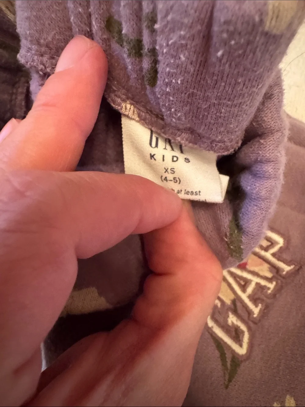 GAP Girls Purple Floral Jogger Set 4/5